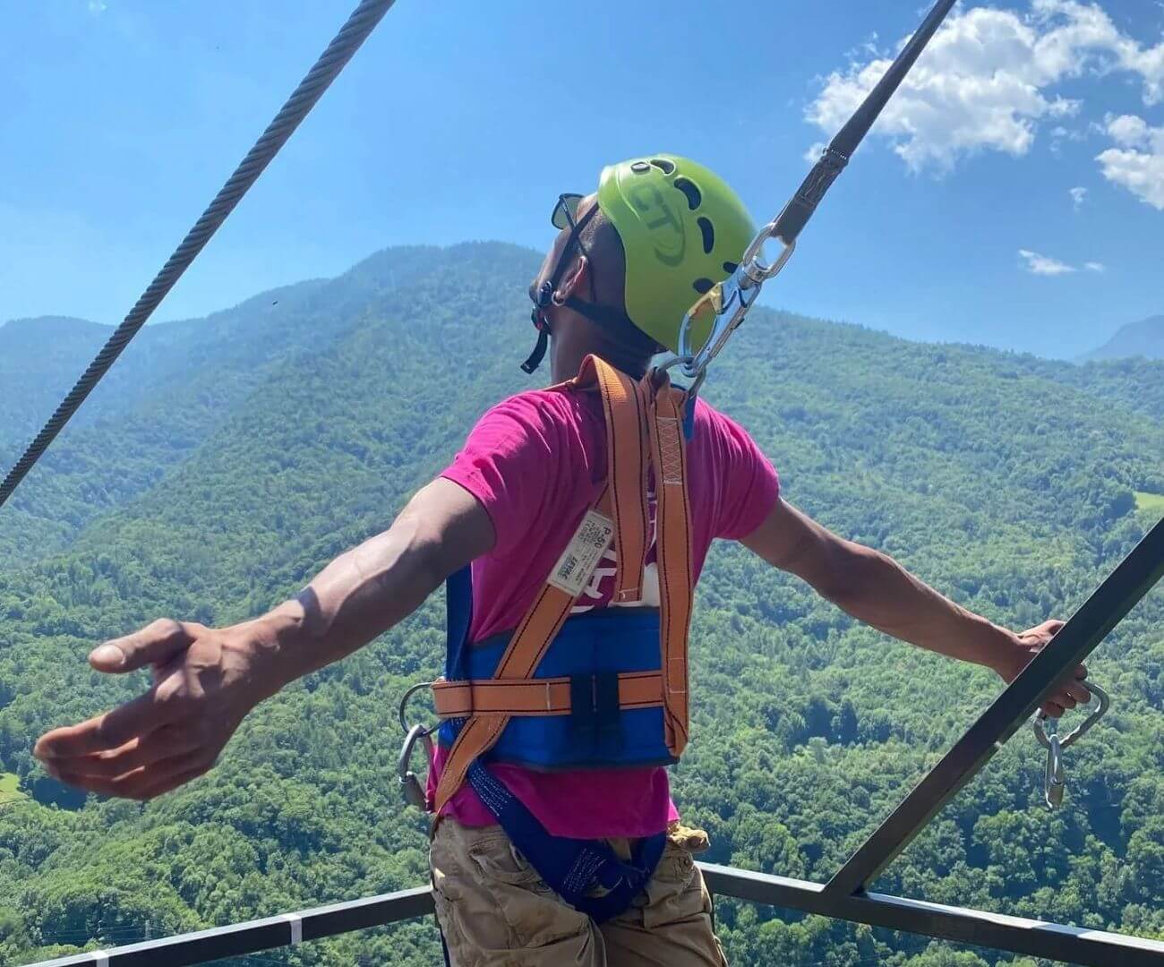 Zipline in montagna